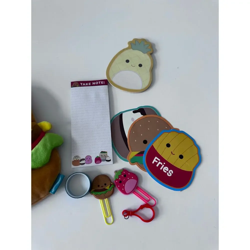 Squishmallows Carl The Cheeseburger Pencil Pouch, Includes Zipper Closure